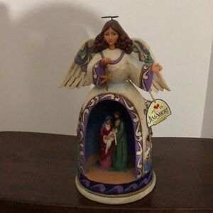 Jim Shore I Bring You Good News Of Great Joy Lighted Nativity Scene Angel
